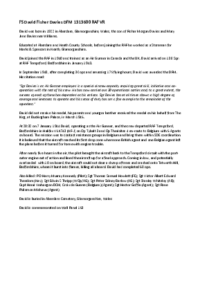 A preview of a PDF biography for Davies, David Fisher